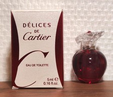 Eau de Toilette Délices de Cartier 5 ml. Boite. Plein. Parfait état 