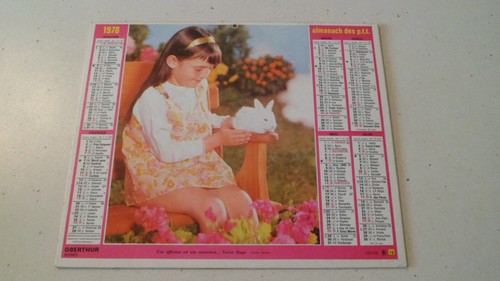 Calendrier almanach des ptt - calendrier,