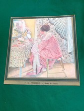 PEINTURE FRIESEKE /AVANT DE PARAITRE /FEMME/ COIFFEUSE/MAQUILLAGE/ DANSEUSE 1931