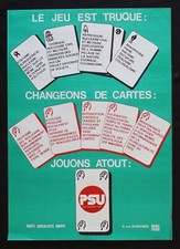 Affiche politique PSU Le jeu