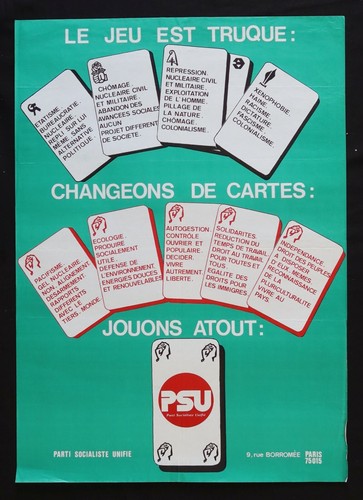 Affiche politique psu jeu - le,