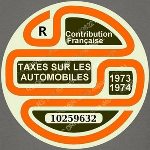 Vignette auto adhésive 1974 - vignette,