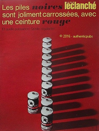 Publicite leclanche piles - leclanche,