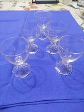 série de 5 verres en cristal VAL SAINT-LAMBERT modèle YALE (eau)