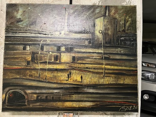 Lot peintures sur toile - sur,