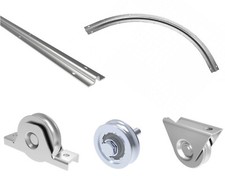 Rail De Sol Courbe En U 100Cm R8 Rouleau De Sol Portail En Acier Galvanisé