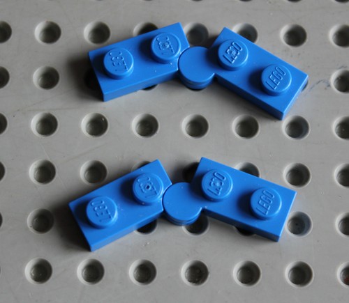 Lego blue hinge plate - lego,