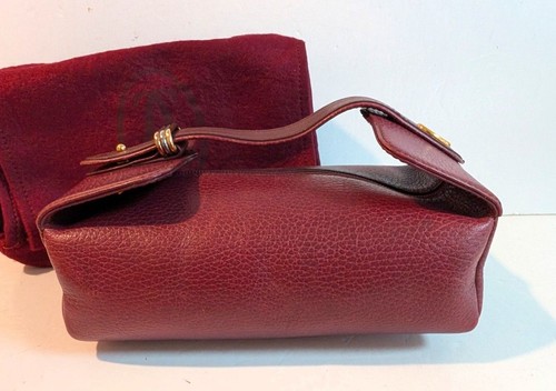 Cartier leather vanity bag - cartier,