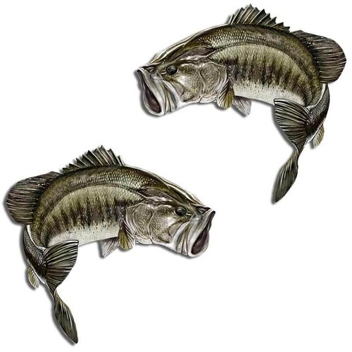 Largemouth bass fishing decal - fishing,