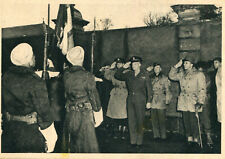 Militaire Libération Alsace Fal Eisenhower avec 1ère Armée FR et Lattre Drapeau