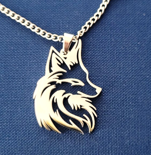 Collier renard en acier - "renard",
