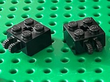 2 x LEGO Black hinge brick ref 40902 / Set 7261 4745 7258 7243 7705 5964....