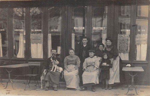 Carte photo une devanture - carte, de