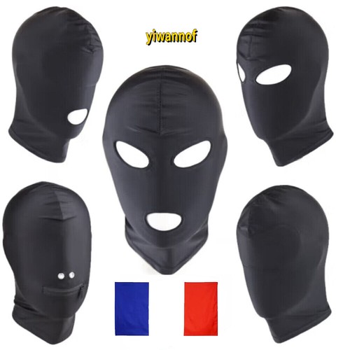 Noire cagoule spandex - en,
