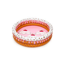 Piscine 3 Anneaux Enfants Glacée Enfants 160x38 CM Gonflable Rond Gâteau Bestway
