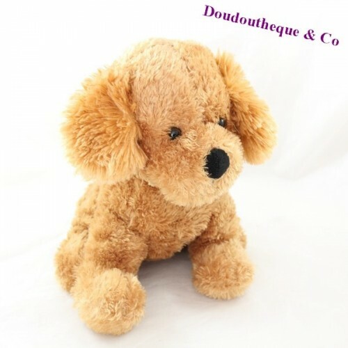 Peluche chien max sax marron - chien,