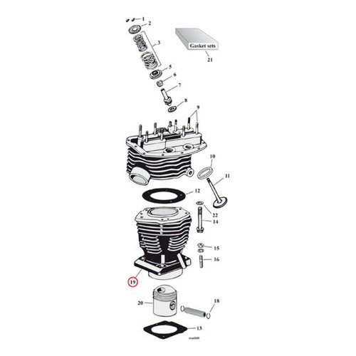 Cylindre pouces panhead - cylindre,