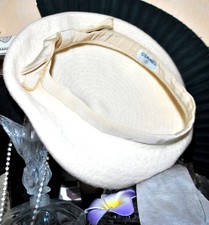 CHANEL Chapeau béret en laine crème Authentique Chanel VINTAGE 1980-1990 T52