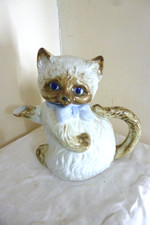 Théière en barbotine motif chat