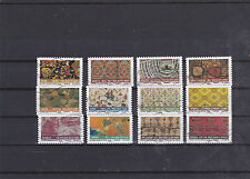 FRANCE 2011 TISSUS DU MONDE SERIE COMPLETE DE 12 TIMBRES OBLITERE