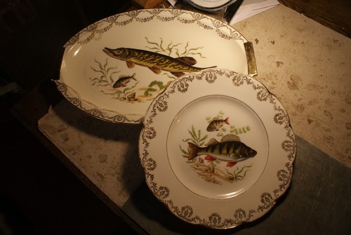 Service poisson porcelaine - service, à