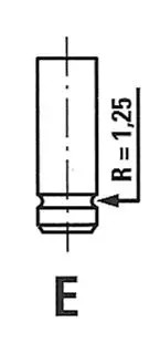 Soupape admission acier au - d'admission,