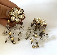 boucles  d'oreilles Franck Herval Couture Ancien vintage jewelry earring bijoux