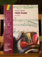 Anthony Girard Trois études pour piano partition éditions Combre arc-en-ciel