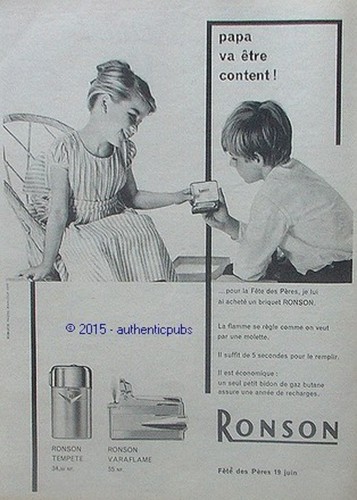 Publicite ronson briquet - publicite,