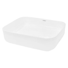 Lavabo vasque à poser céramique lave-main salle de bain blanc 505 x 395 x 135 mm