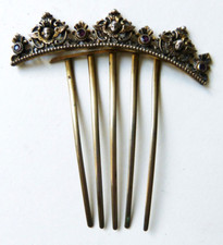 Peigne diadème en vermeil