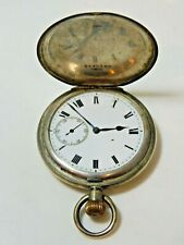 Ancien Argent Sterling 15 Jewels 78.4g Poche Montre Suisse 3140142 CD 132