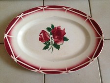grand plat ovale de service rond    DIGOIN SARREGUEMINES    cibon   8mars