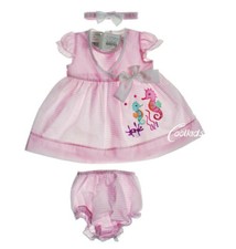 Robe été et bandeau bébé fille 6 - 23 mois