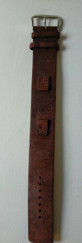 Bracelet cuir marron fossil - cuir,