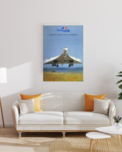 Plaque métal concorde - plaque, air