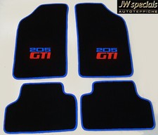 Tapis de Voiture Sol Tapis pour Peugeot 205 Gti Noir Bleu Rouge 2farbig 4tlg