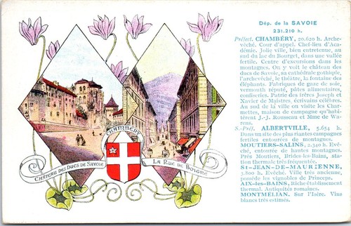 Carte la savoie - 73, de