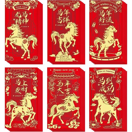12 enveloppes rouges de