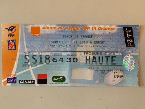 Ticket match rugby final - match,