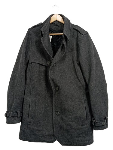 Manteau laine homme gris - laine,