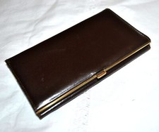 Porte-monnaie LE TANNEUR cuir marron chocolat vintage Maroquinier Portefeuille