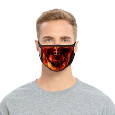 Masque Halloween Crâne Rouge