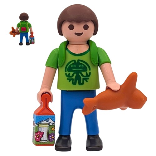 Figurine enfant vert sac - , à