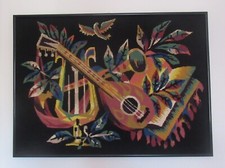 Tapisserie luth harpe - tapisserie,
