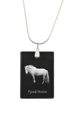 Cheval Fjord - Crystal Suspendu Avec Cheval, Argent Necklace Photo, Personalise