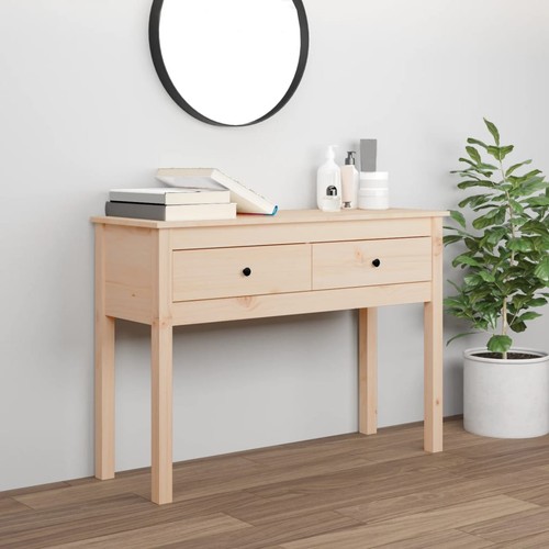 Table console bois massif pin - console,