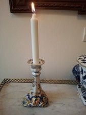 BOUGEOIR EN FAIENCE DE