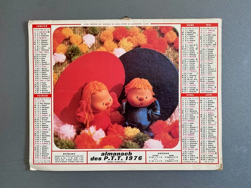 Calendrier almanach des ptt - des,