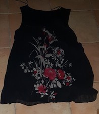 Robe Noire Empiecement A